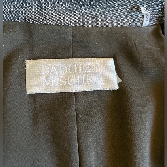 Badgley Mischka Military Style Fitted Blazer Wool & Silk Blend - Picture 9 of 16
